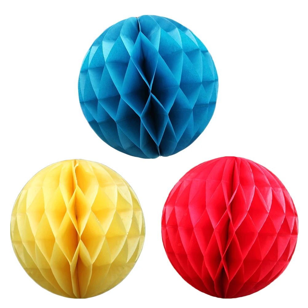 

3 Pcs Honeycomb Ball Wedding Paper Lanterns Vibrant European Creative Decorations for Family Celebration