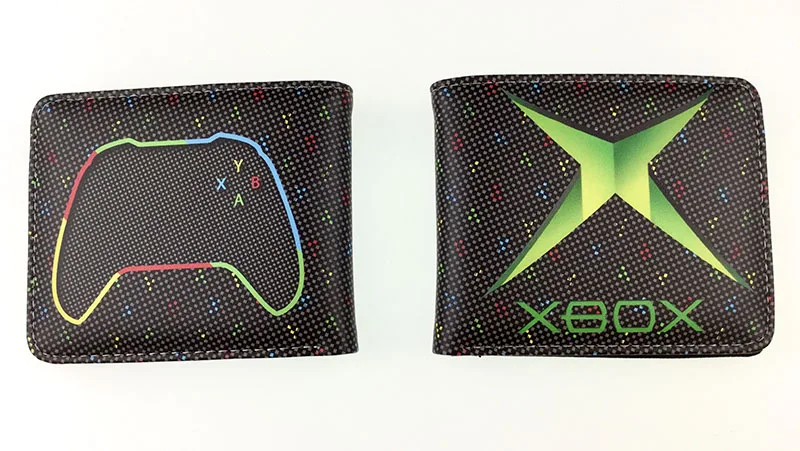 Cartera de XBOX bi-fold para hombre, monedero corto para identificación, tarjetero de crédito, juego caliente