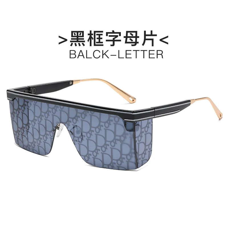 Fashion single-piece shield sunglasses men's and women's square UV-proof windproof glasses, suitable for driving on the beach - view 6