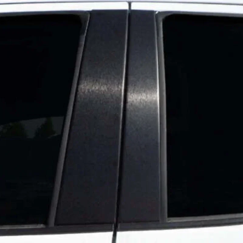 

6pcs Matte Black Car Door Window Column BC Pillar Post Trim Stickers for Skoda Superb B6 (3T) 2009 2010 2011 2012 2013 2014 2015