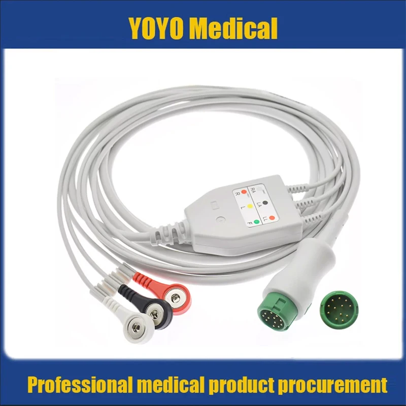 

Совместимые 12-контактные провода для ЭКГ Mindray T5, T8, iPM8, iMEC10, Umec6, Umec10