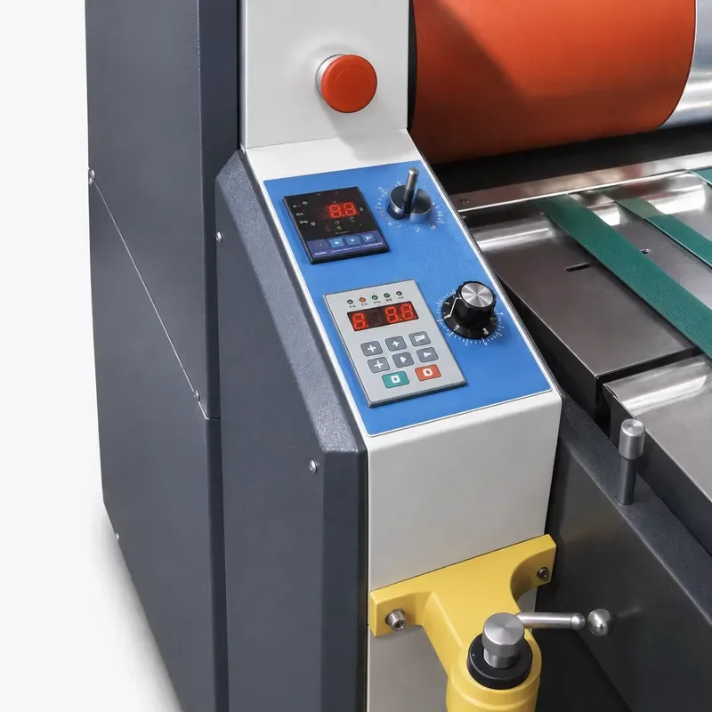 PRY-FM920T Semi-Automatic Oil Heating Hydraulic Cold Foiling Film Laminating Machine with Rewinding