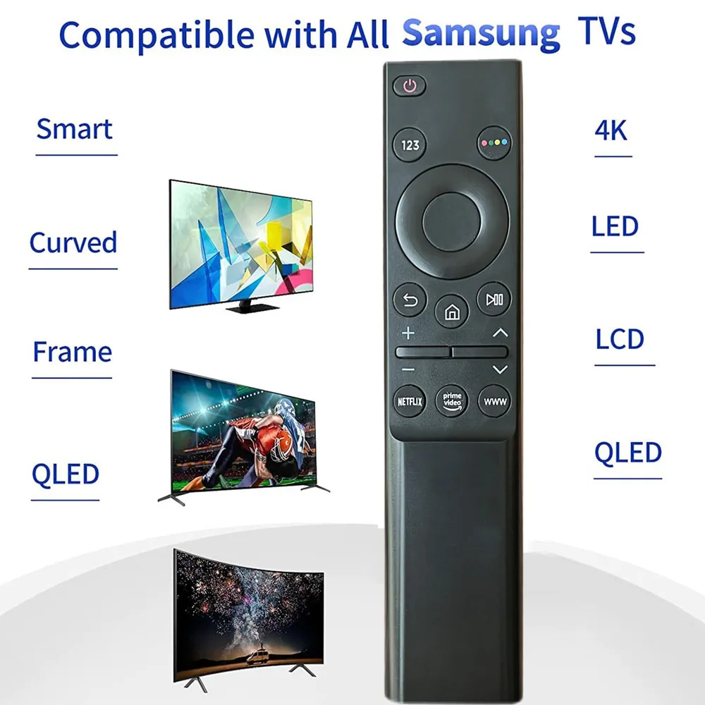 Universal Remote Control for Samsung LCD LED UHD QLED HDR Smart TV Replacement BN59-01358D with Netflix Prime Video WWW Buttons