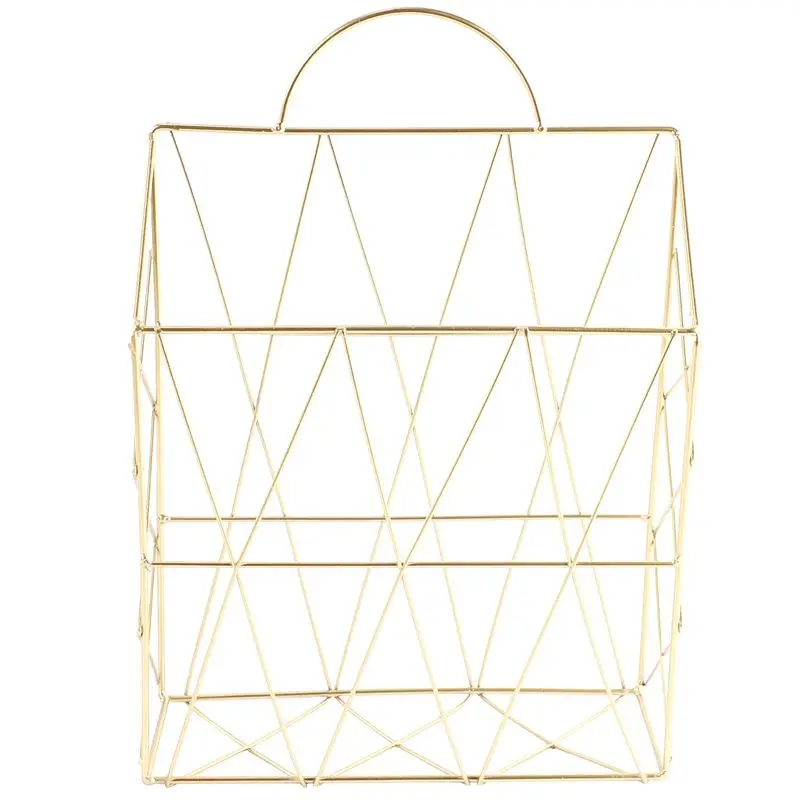 

Magazine Holder Hanging Wall Mounted Newspaper Periodical Book Document File Organizer Basket Metal Shelf Storage Container Disp