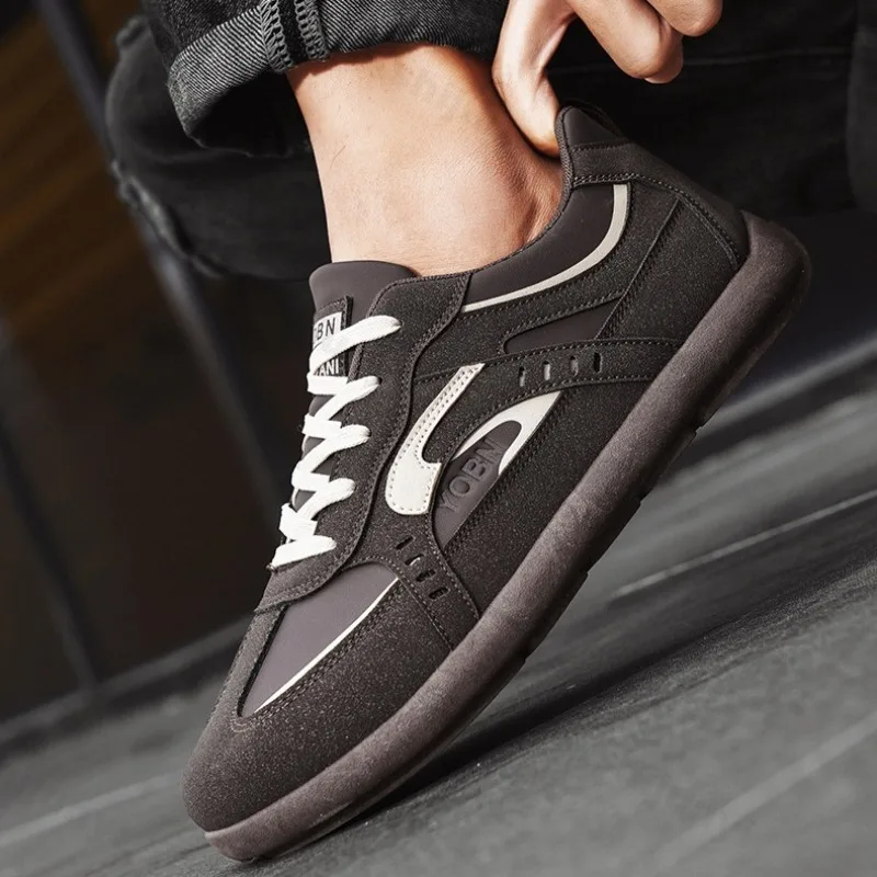 

Men's Niche Design Low Top Casual Flat Sport Shoes 2025 Autumn Fashion Trend Versatile Comfortable Color Block Non Slip Sneakers