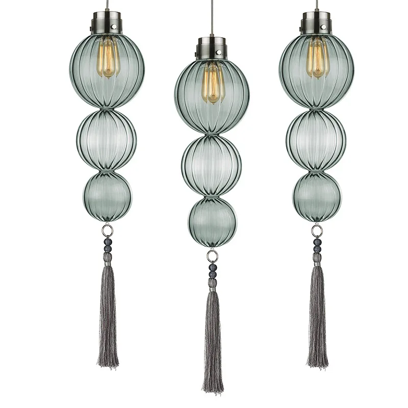 Glass chandelier, creative gourd model home, living room, dining room, bedside lamp