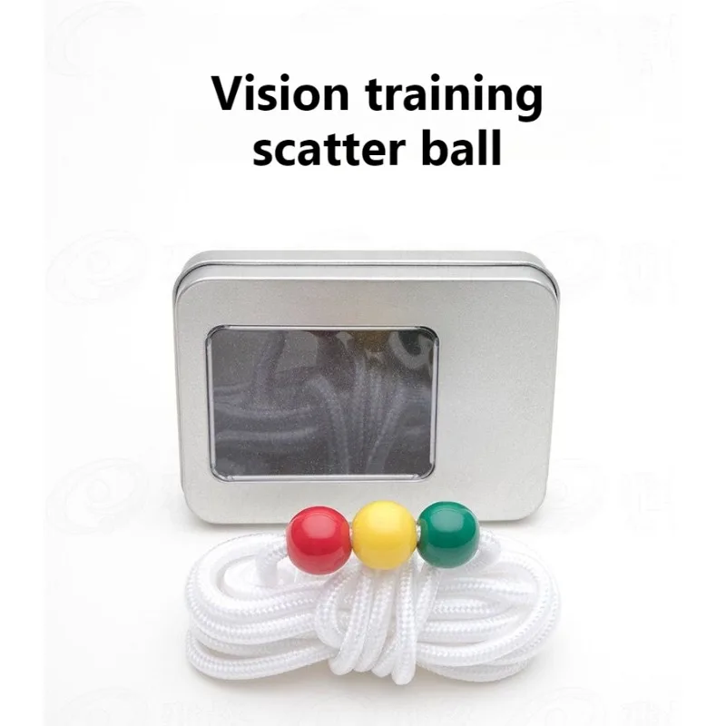 Kids Vision Training Brock String with Three Color Balls Convergence Divergence Exercise Myopia Strabismus Correction Diplopia