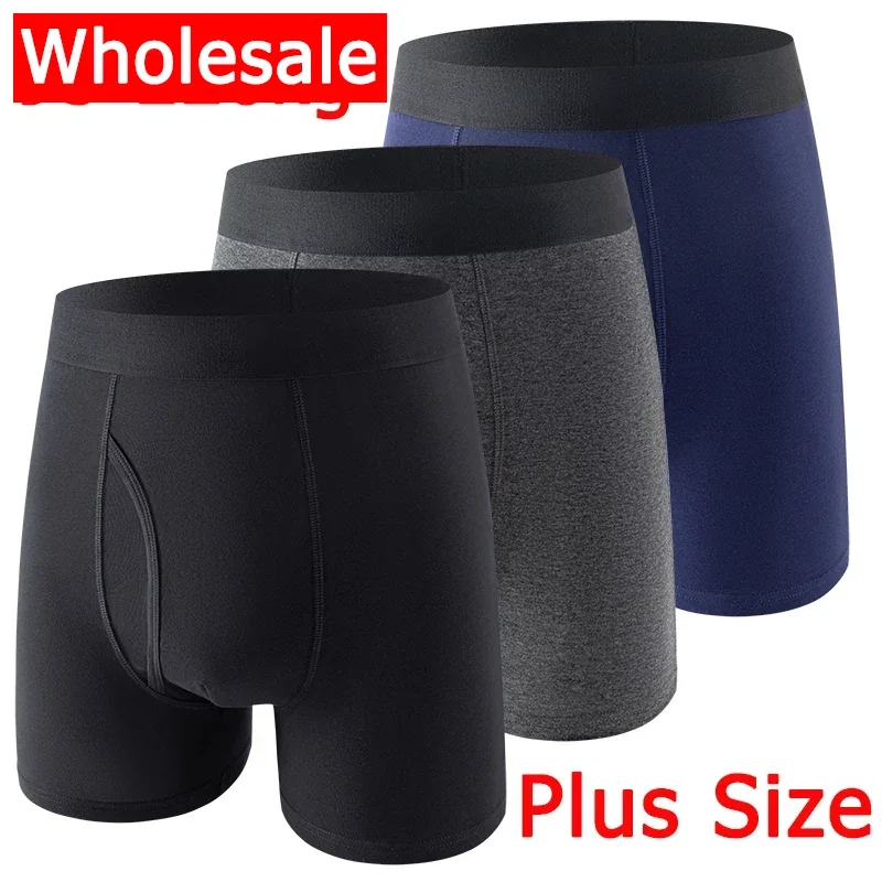 Wholesale Drop-Ship Business Plus Size Men Cotton Boxershorts Underwear for 95-220kg Boxers Trunks 8XL Male Comfortable Shorts