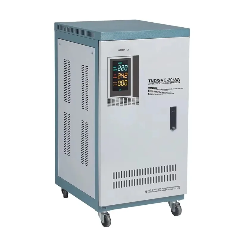 Single Phase Copper Coil Automatic Voltage Stabilizer 5KVA To 20KVA Household Industrial Power Regulating Equipment