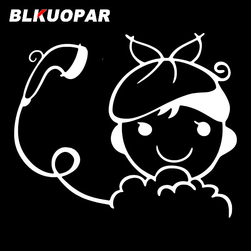 BLKUOPAR WC Toilet Entrance Take A Shower Car Stickers Anime VAN Vinyl Decal Scratch-Proof Refrigerator Decoration Car Lable