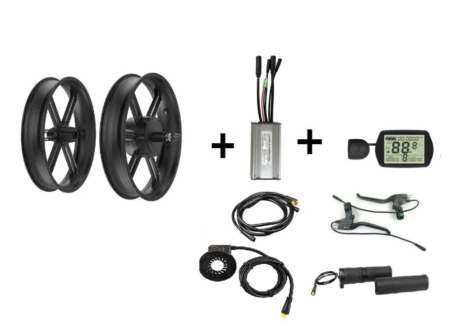 Integrate Hub Motor Kits 48V 500W 20inch Rear Hub Motor Front Wheel Electric Bike Conversion Kit with