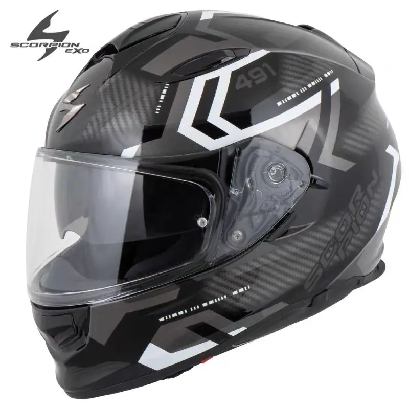 

USA Scorpion EXO Motorcycle Helmet DOT ECE Certification Full face Double len Racing off-road Helmet Cascos para moto Casco moto