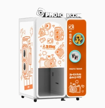 Banana Land Fashion Custom Korean Style High and Low Angles Photobooth Machine  Wedding Photo Booth for Sale