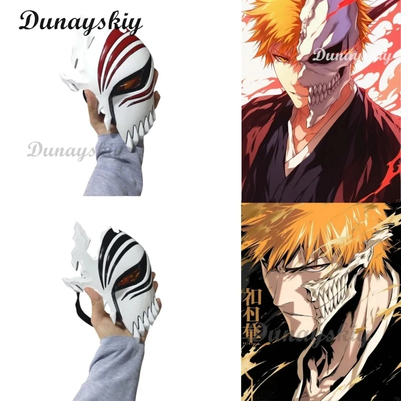 

❤️❤️❤️Anime Kurosaki Ichigo Cosplay Mask Half Hollow Mask Thousand-Year Blood War Props Halloween Party for Men Birthday G❤️⭐️❤️
