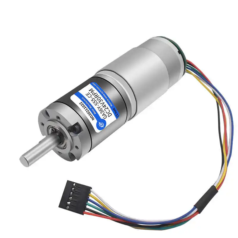 GA36Y-555 12V 24V Micro DC Geared Motor with Encoder 11~2160 RPM Speed Control Planetary Gear High Torque Low Speed Small Motor