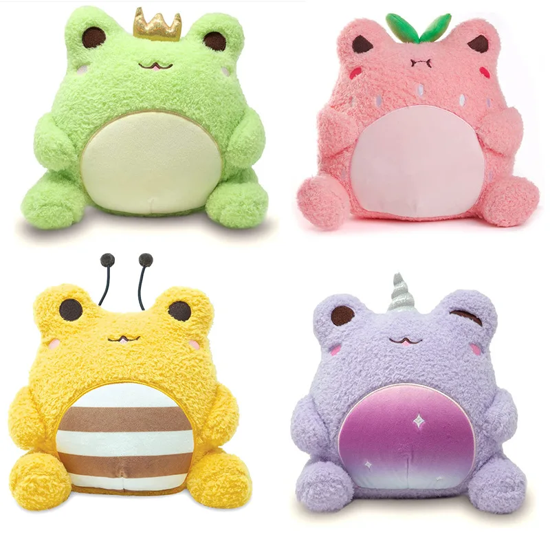 25CM Soft Plush Toy Sitting Position Frog Bee Unicorn Strawberry Stuffed Toys Gift for Kids and Girlfriends