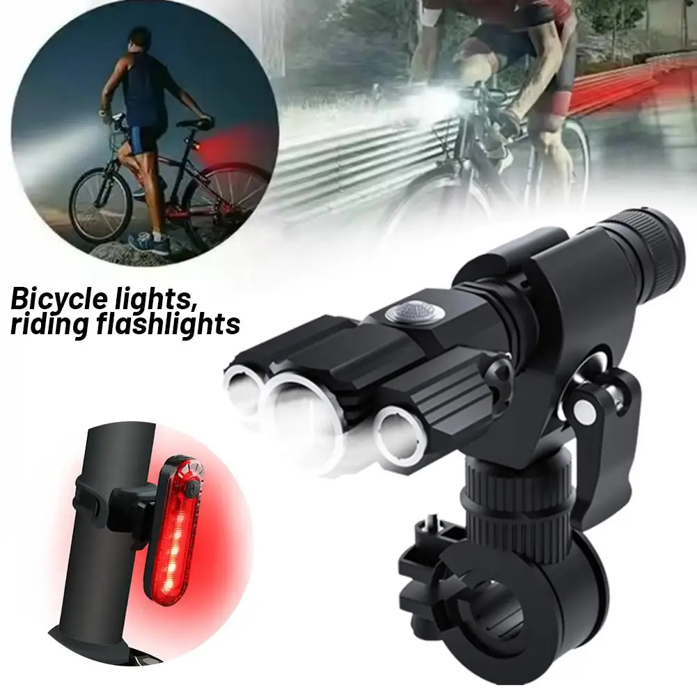 Bicycle Lights 1000 Lumen 2500mAh Road Bike Flashlight USB Rechargeable Headlight Long-range Night Cycling LED Lamp