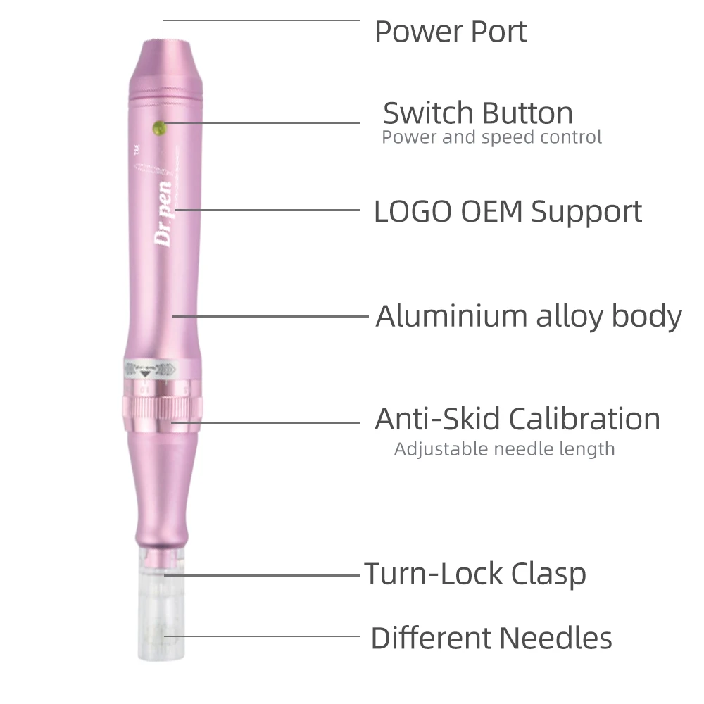 Ultima Dr Pen M7 With Cartridges Needles Wired Electric Professional Derma Pen Microneedling Mesotherapy Device Skincare Kits