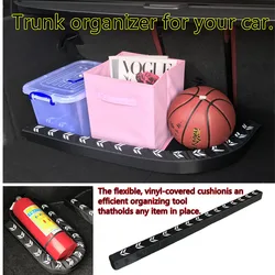 Flexible Car Trunks Organizer Prevent Trunk Items Collision Damage Car Storage Organization Accessories for Car SUV Vans Sedan