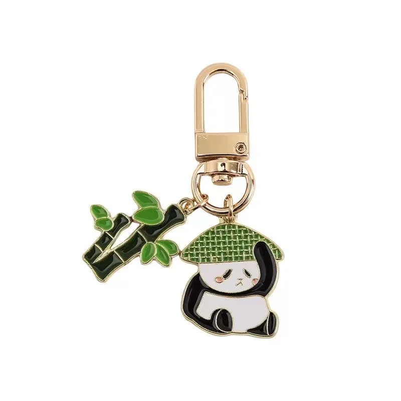 New Cute Panda Key Chain Keychain Men And Women Couple Key Chain Bag Pendant Aripods  Wholesale