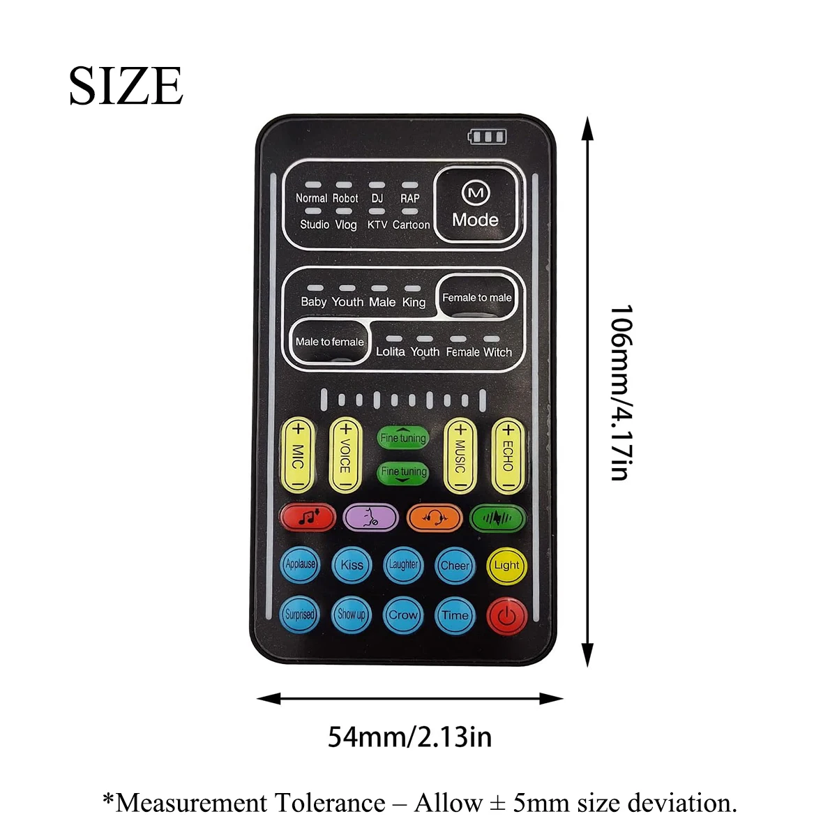 Miwayer I9 Voice Changer Sound Card – Male to Female/Female to Male, Baby/Lolita/King Modes, DJ/RAP/KTV, for Streaming