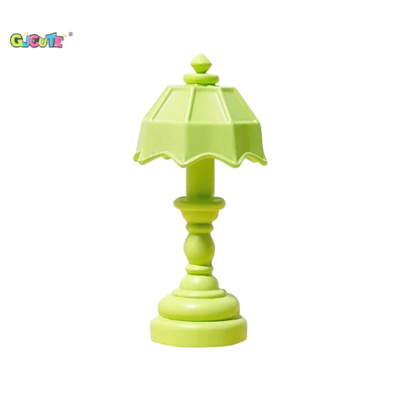 1Pcs Candy Colored Lighting Simulation Mini Table Lamp Ornament Doll House Lamps Decor Accessories Dollhouse Miniature Toy Model