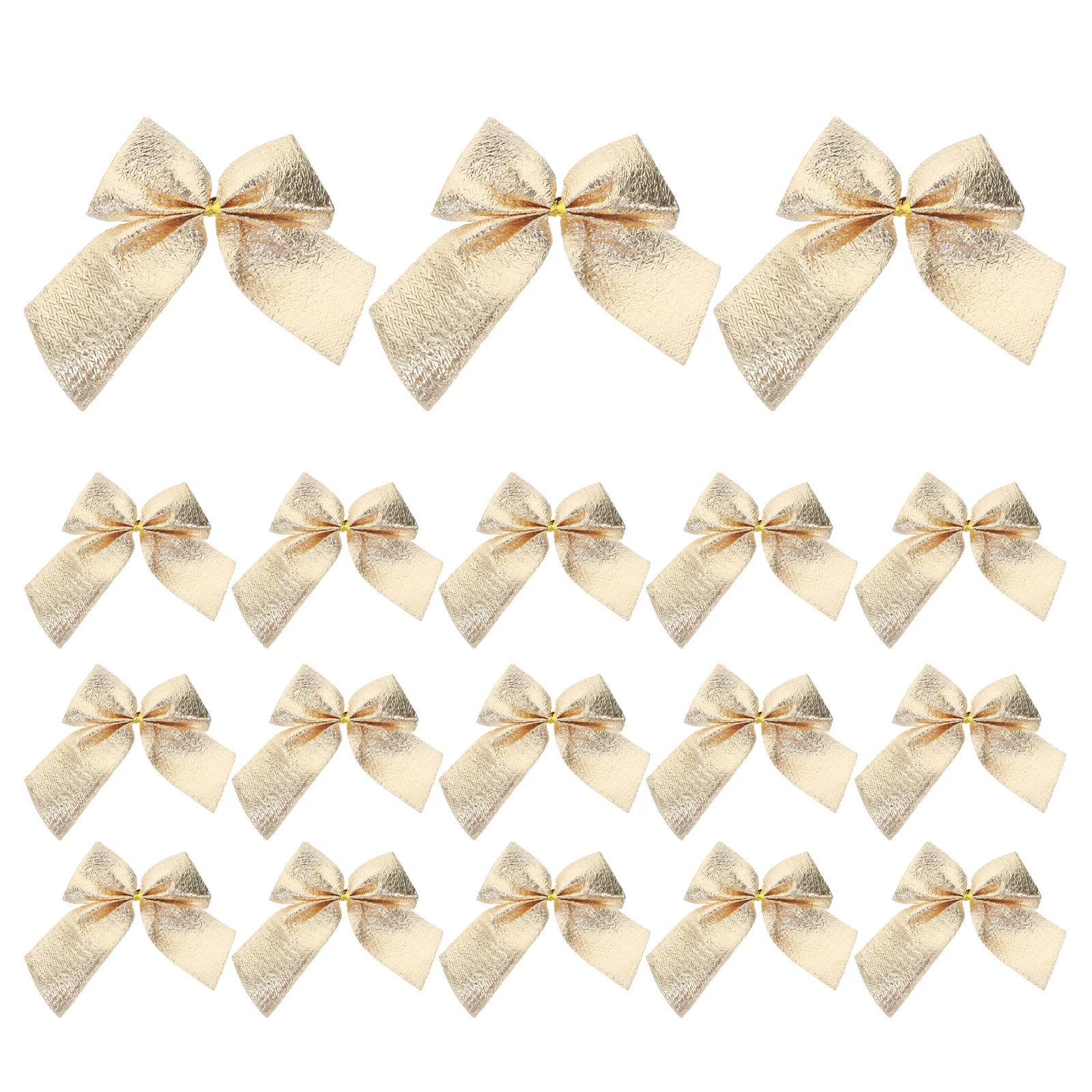 

Thin Gold Bowknots Ornaments Golden Bows for Tree Christmas Outdoor Decorations