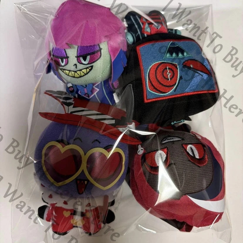 

Genuine Anime Hazbin Hotel Val Cosplay Cartoon Fluffy Cotton Printing Maumet Puppet Keychain Accessories Keyring Pendants Gift