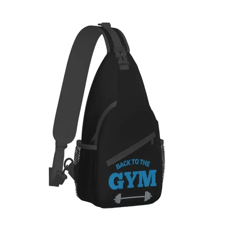 Back To The Gym Sling Bag Men Fashion Bodybuilding Workout Quote Shoulder Chest Crossbody Backpack Traveling Daypack