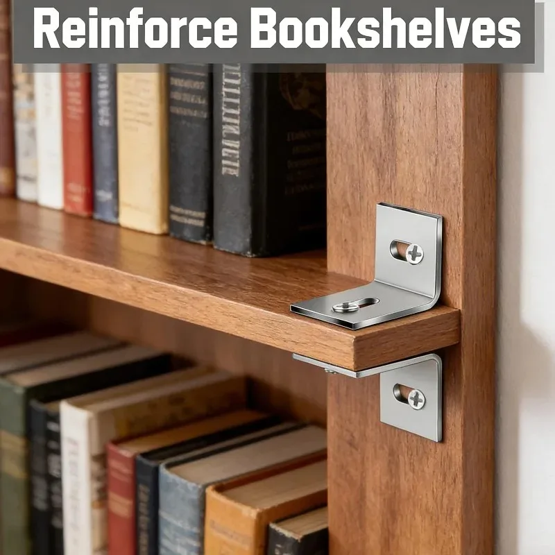 Alloy L-shaped Connecting Brackets Adjustable Right Angle Corner Bracket Heavy Duty Cabinet Furniture Shelf Layer Fixed Fastener