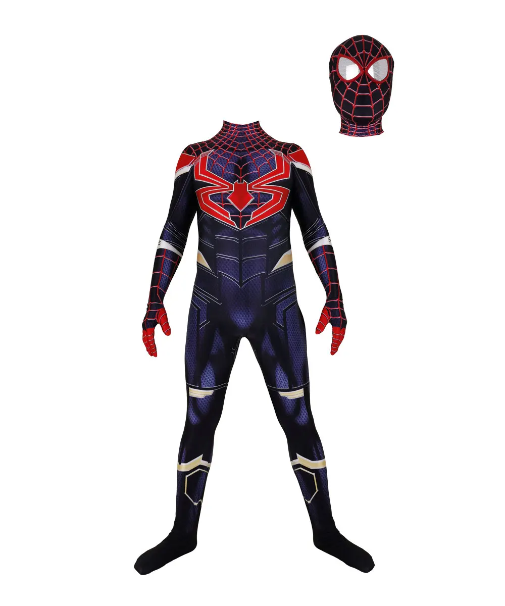 Halloween Spiderman Miles Morales Infinity War Adults Kids Peter Parker Superhero Cosplay Costume Full Bodysuit Zentai