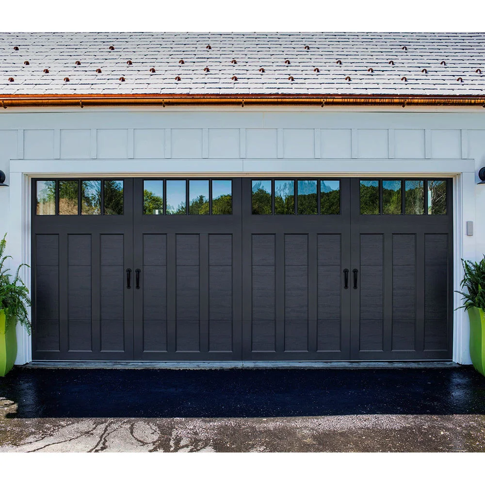 Custom Remote Control Horizontal Sliding Folding Aluminum Glass Garage Doors Sectional Rolling Up Garage Door