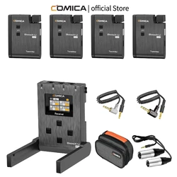 Comica BoomX-U QUA UHF Wireless Lavalier Microphone 24-Channel Wireless Lapel For DSLR Camera Camcorder Smartphone