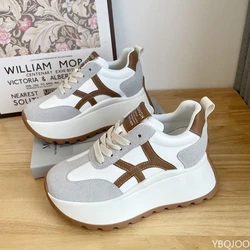 Thick heeled ladies Sneakers New versatile running shoe Casual comfort Women's Shoes Fashion lace up sports shoes Zapatos Mujer