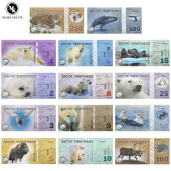 Banconota artica UNC 1/2/3/5/6/8/9/10/15/25/50/100/150/250/500 dollari con numero di serie UV regalo di raccolta commemorativa di denaro