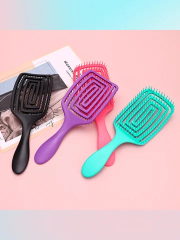 Fashion Salon Wide Tooth Comb Hairdresser Styling Massage Comb Curved Comb for Hair Care Removing Tangles Barber Accessories