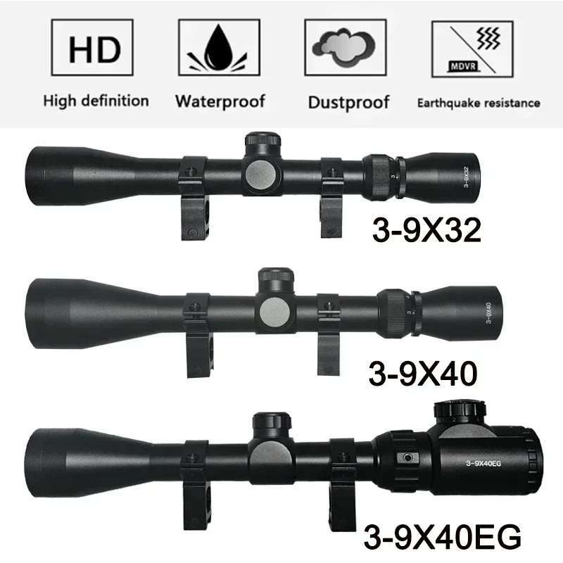 

Outdoor Shooting Optics Rifle Scope Adjustable Red Green Reticle Airsoft Sight 3-9x32 3-9x40 3-9x40EG Tactics Hunting Riflescope