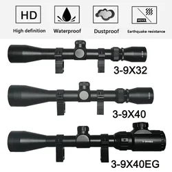 Outdoor Shooting Optics Rifle Scope Adjustable Red Green Reticle Airsoft Sight 3-9x32 3-9x40 3-9x40EG Tactics Hunting Riflescope