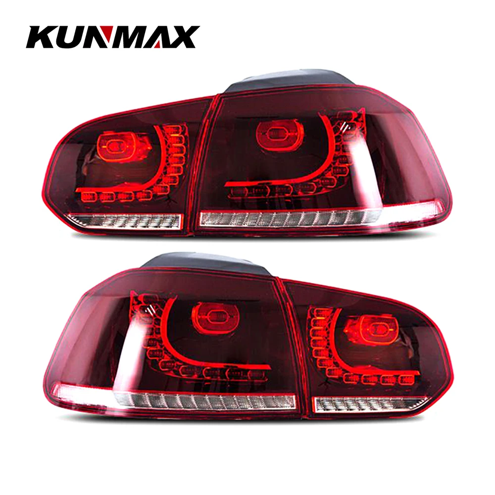 Paar Auto Achterlicht Montage Voor VW golf6 mk6 R20 2008-2013 Stromend Water Flicker Knipperlichten licht golf 6 achterlicht