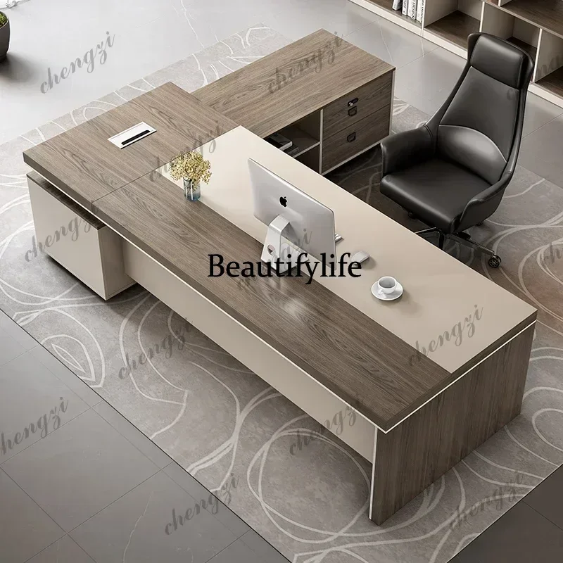 B456 Minimalist Computer Office Desks Corner Luxury Wooden Manager Office Desks With Drawers Simple Design Furniture Escritorio