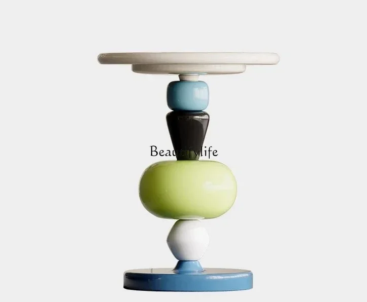 06.Simple designer sofa side a few Nordic candied gourd art balcony small round table
