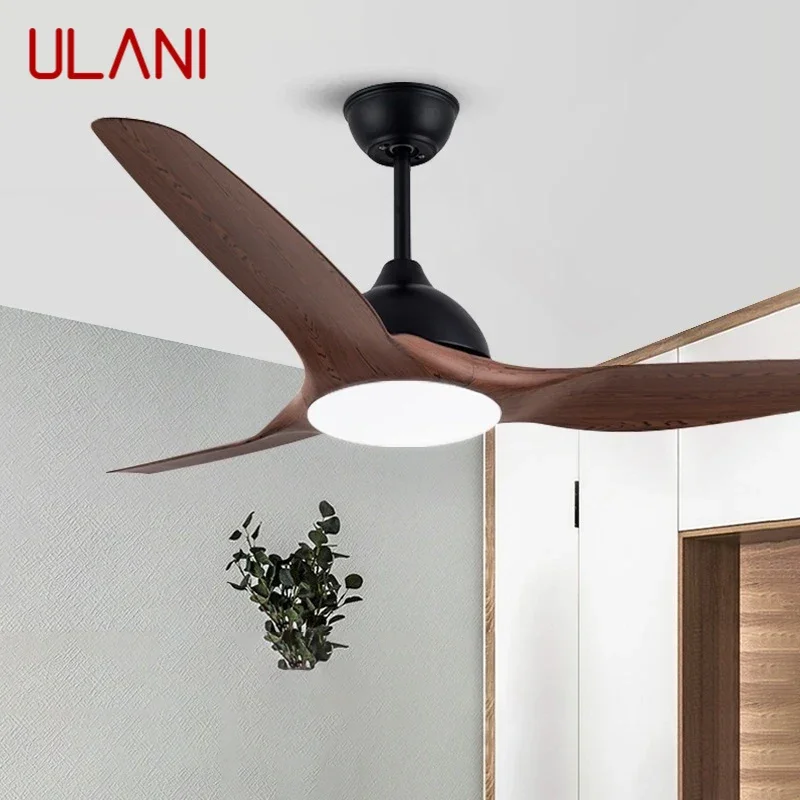 

ULANI Nordic LED Fan Light Modern Minimalism Restaurant Living Room Study Ceiling Fan Light Remote Electric Fan Light