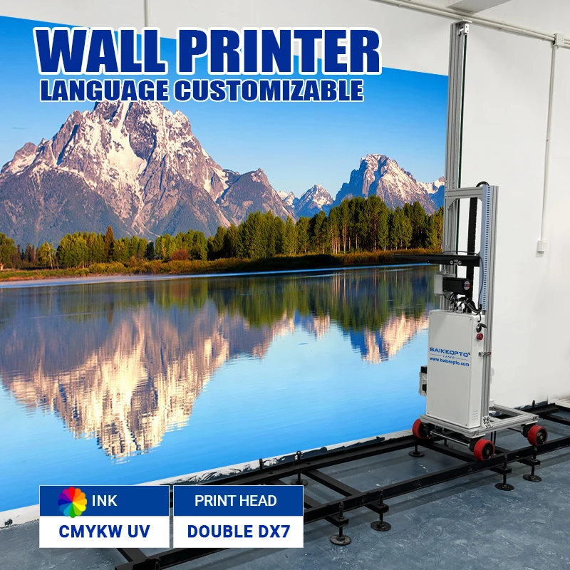 Factory Direct Sales 3D Vertical Wall UV Printers with Wheel,Large Format for Printing Commercial Advertising Machine