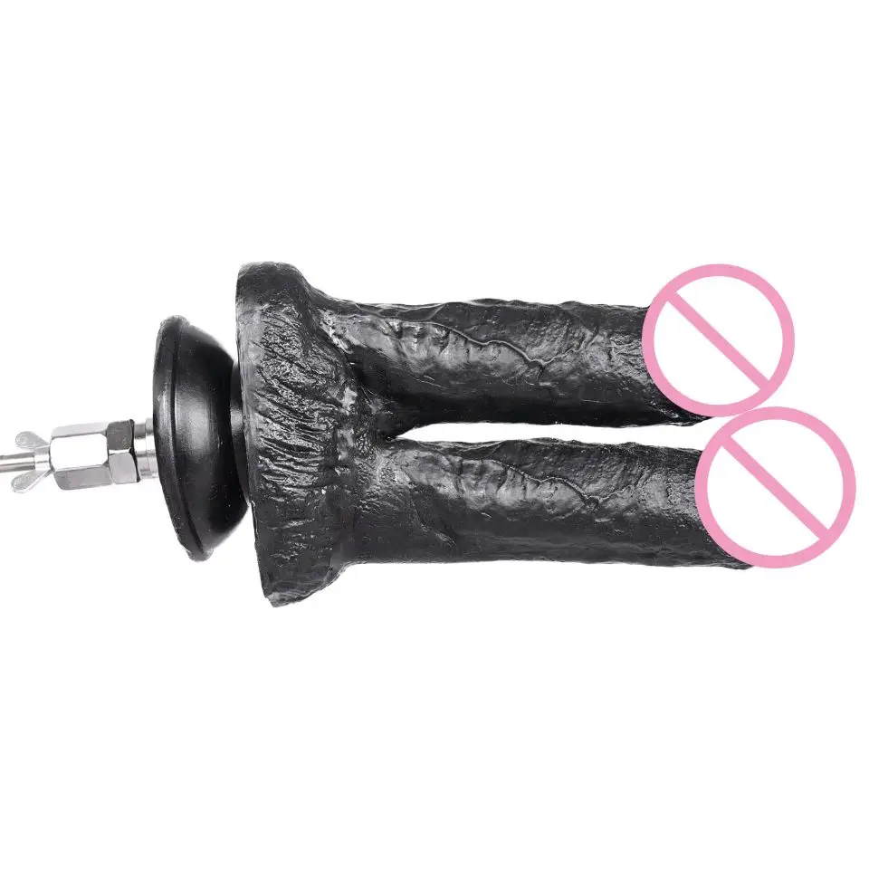 Rough Beast Double Headed Dildo for Sex Machine Dual channel penis for Women Vac-u-Lock Attachments for Adult Sex Product Shop