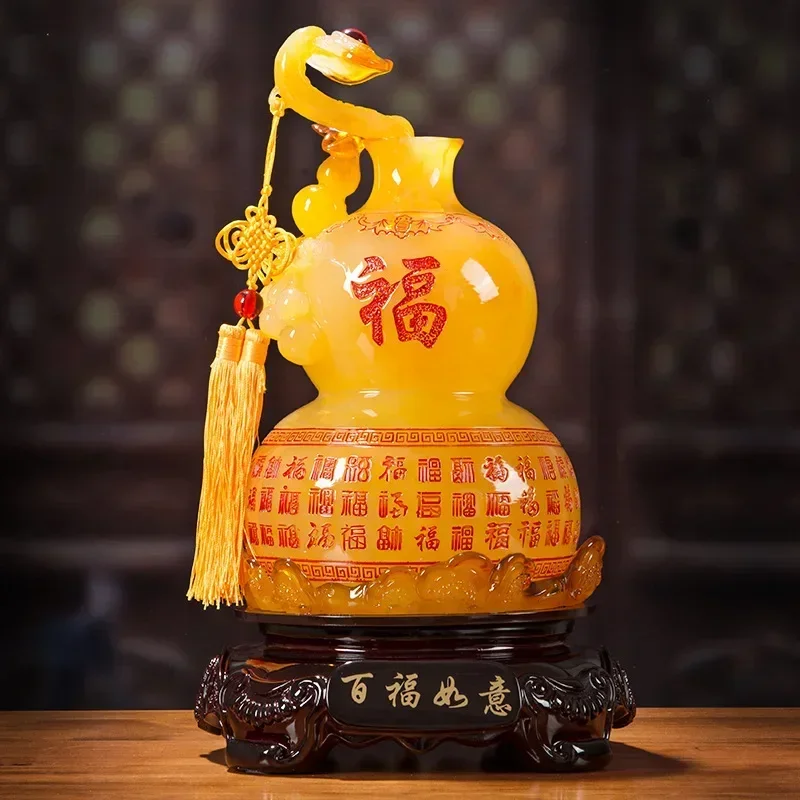 Ruyi Gourd Lucky Town House Home Living Room Tv Wine Cabinet Decor Housewarming Gifts