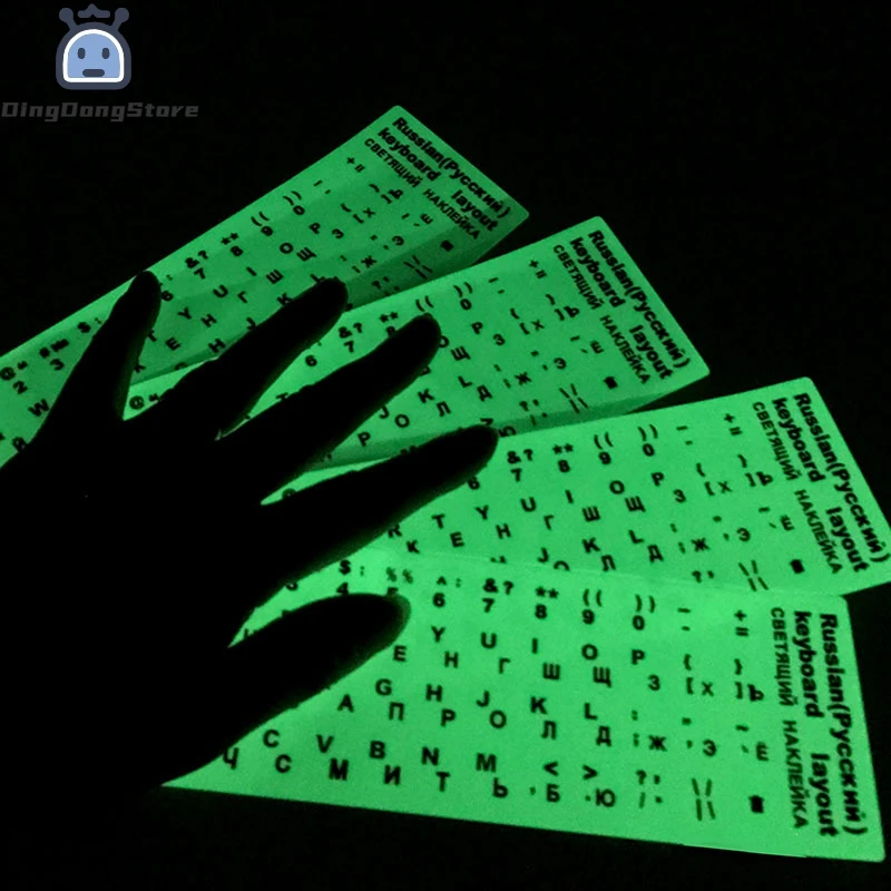 1Pc Black Keyboard Stickers Russian Language Alphabet For Computer PC Dust Protection Laptop DIY Accessories