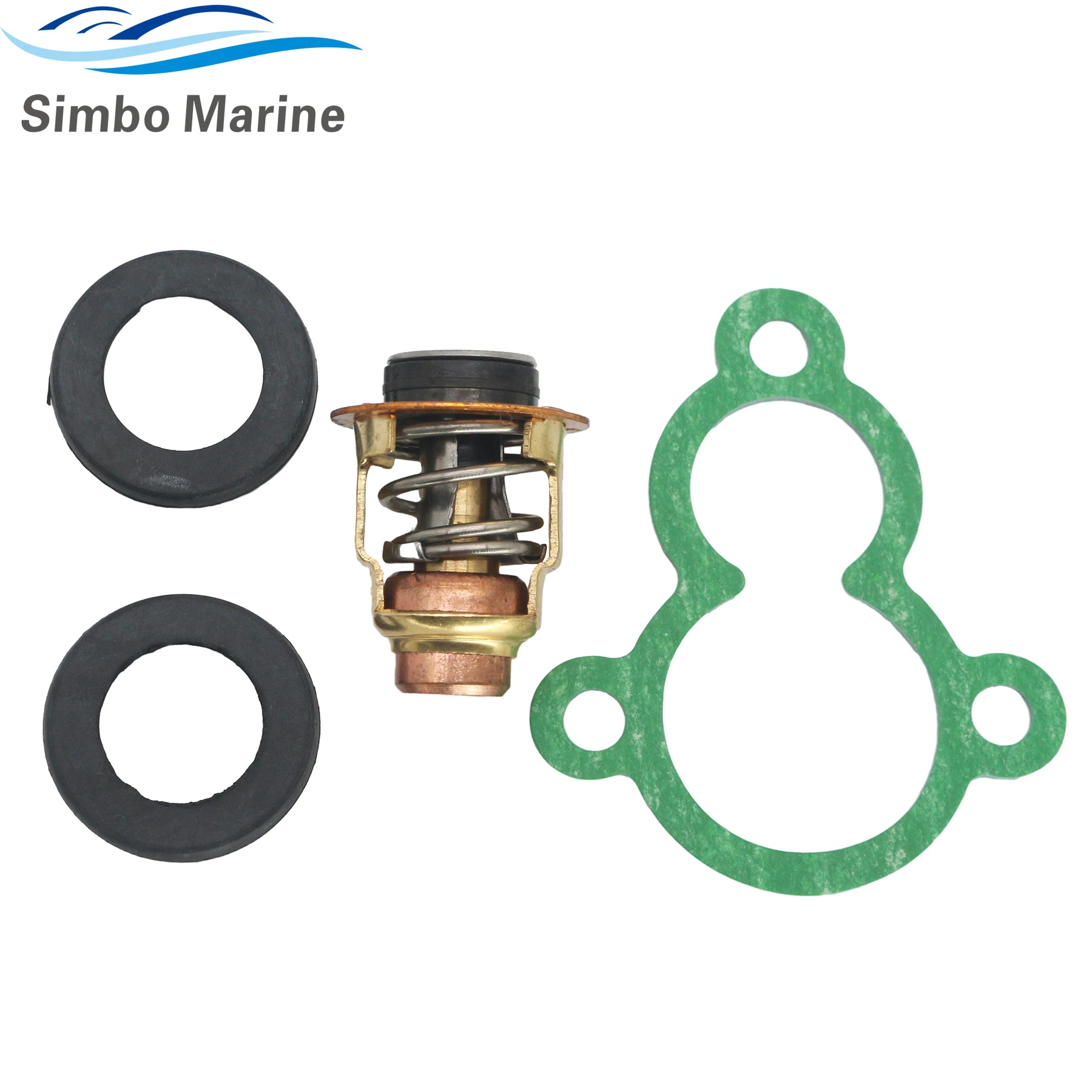 Thermostat Kit with Gasket Fits for Yamaha F 2.5 4 5 HP 4 Stroke Outboard Motors Replacement Parts 66M-12411-01 68D-E2414-A0