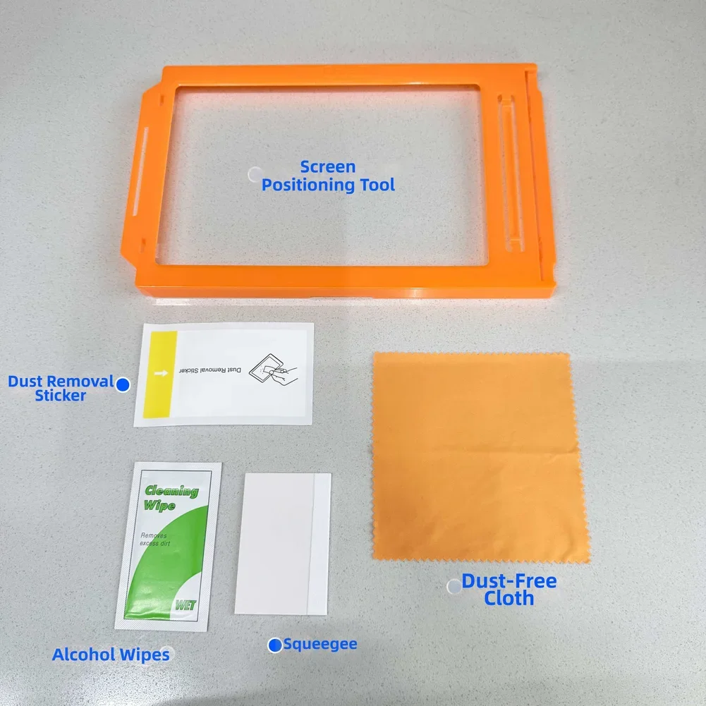 

Комплект защитных пленок для экрана Thermomix TM7, включающий 2 защитных стекла из закаленного стекла и полный набор аксессуаров для установки из АБС-пластика.