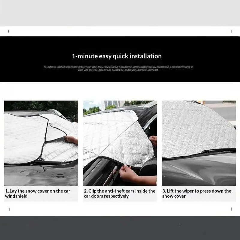 Aluminiumfolie Auto-Frontscheiben-Schneeabdeckung 1 Stück Anti-Eis Frostschutz für Winter Outdoor Auto-Lagerung – Detail 21