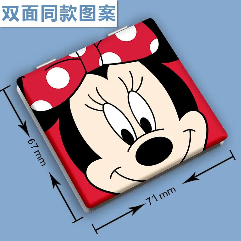 

Mickey Mouse Mickey Minnie animation peripheral square double-sided folding mirror anti-fall student dormitory makeup mirror